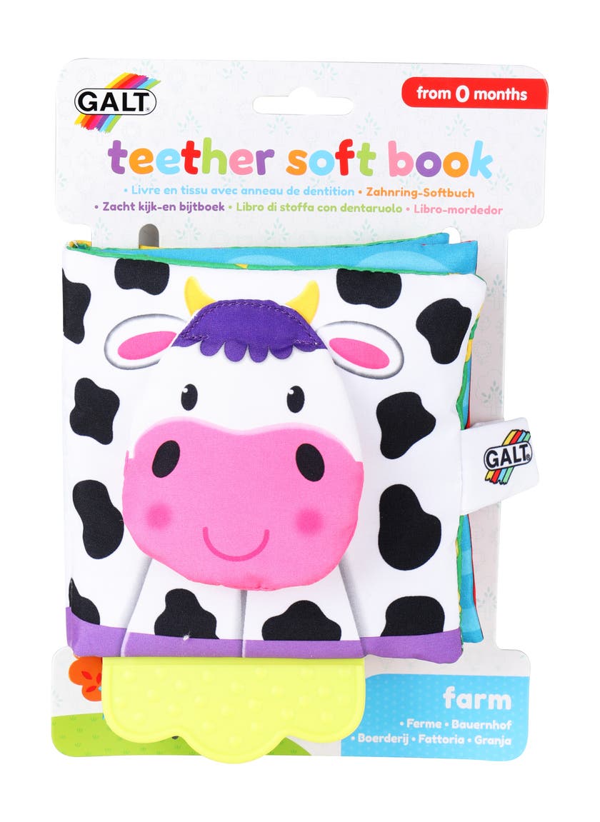 Galt: Teether Soft Book - Farm