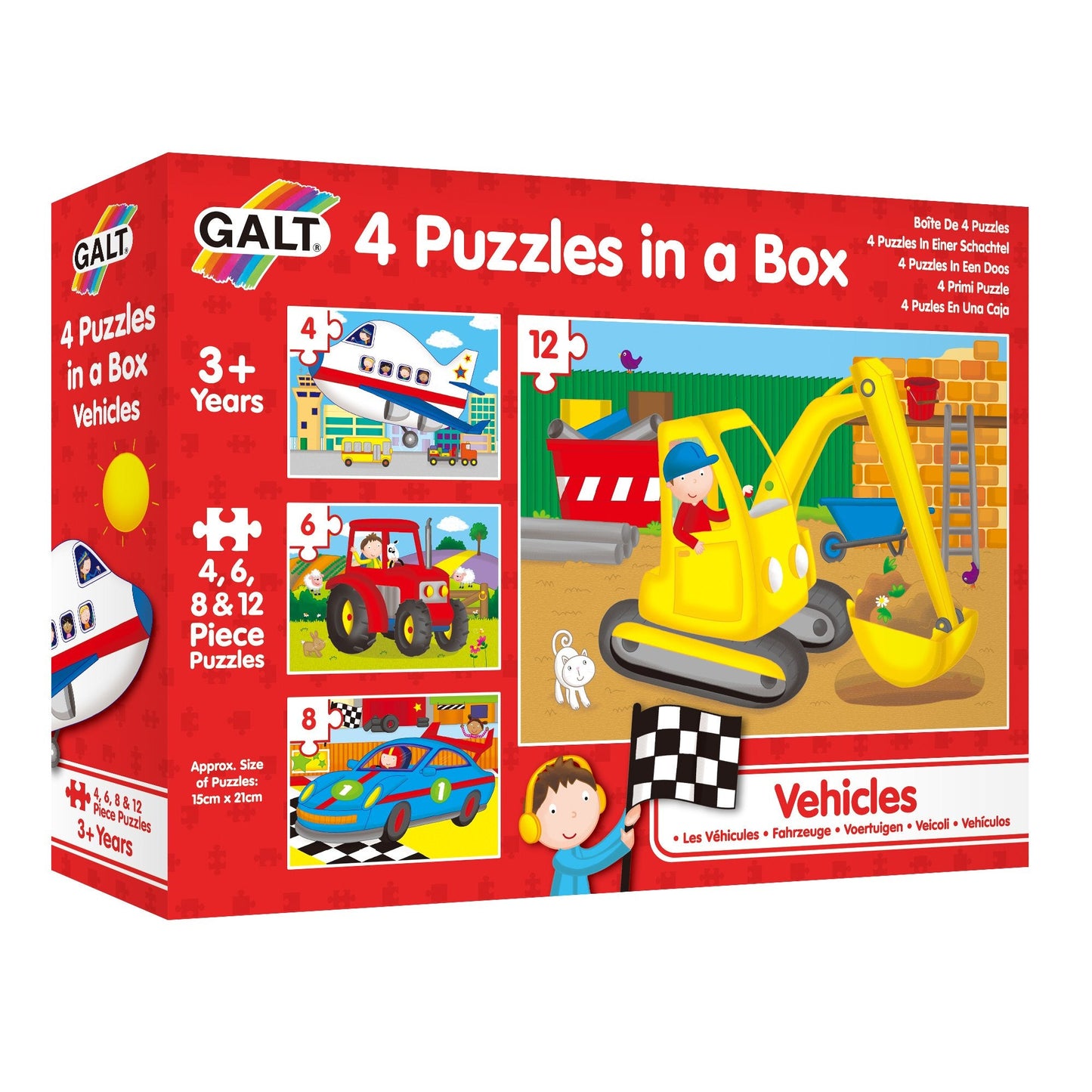 Galt: 4 Puzzles in a Box - Vehicles