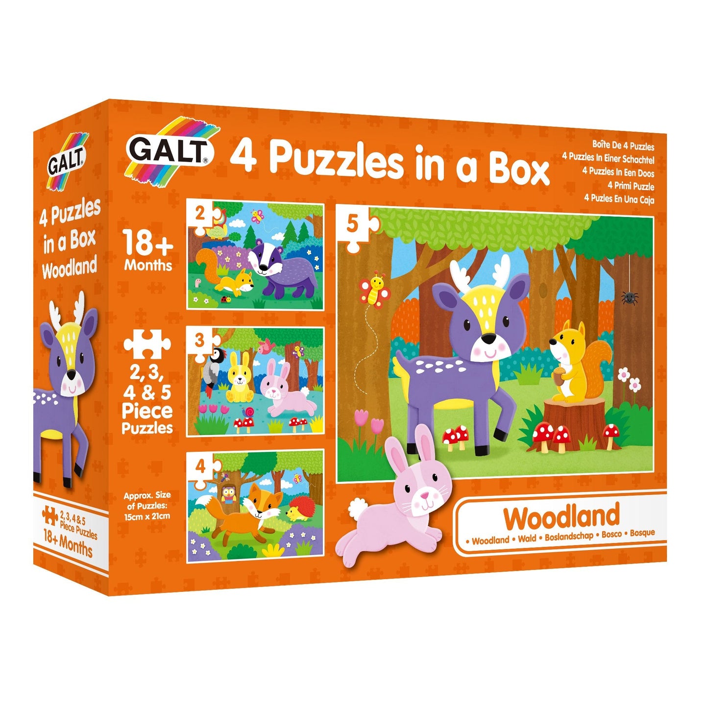 Galt: 4 Puzzles in a Box - Woodland