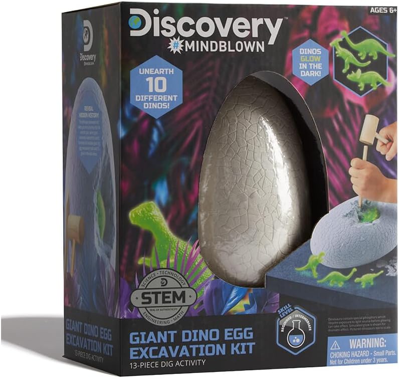 Discovery Toy Dinosaur Excavation Jumbo Egg 13 Pc Set