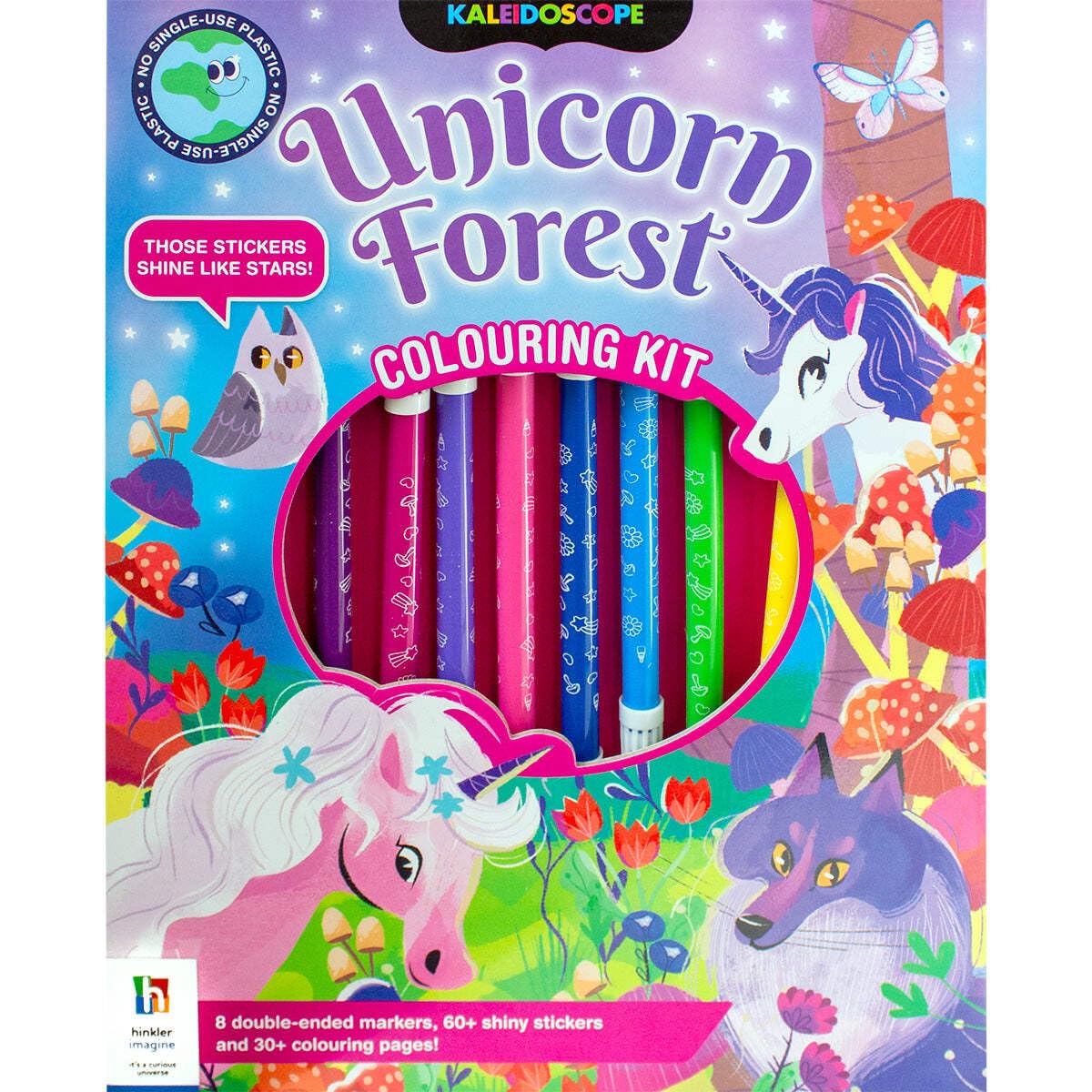 Kaleidoscope Colouring Kit Unicorn Forest (Hardback)