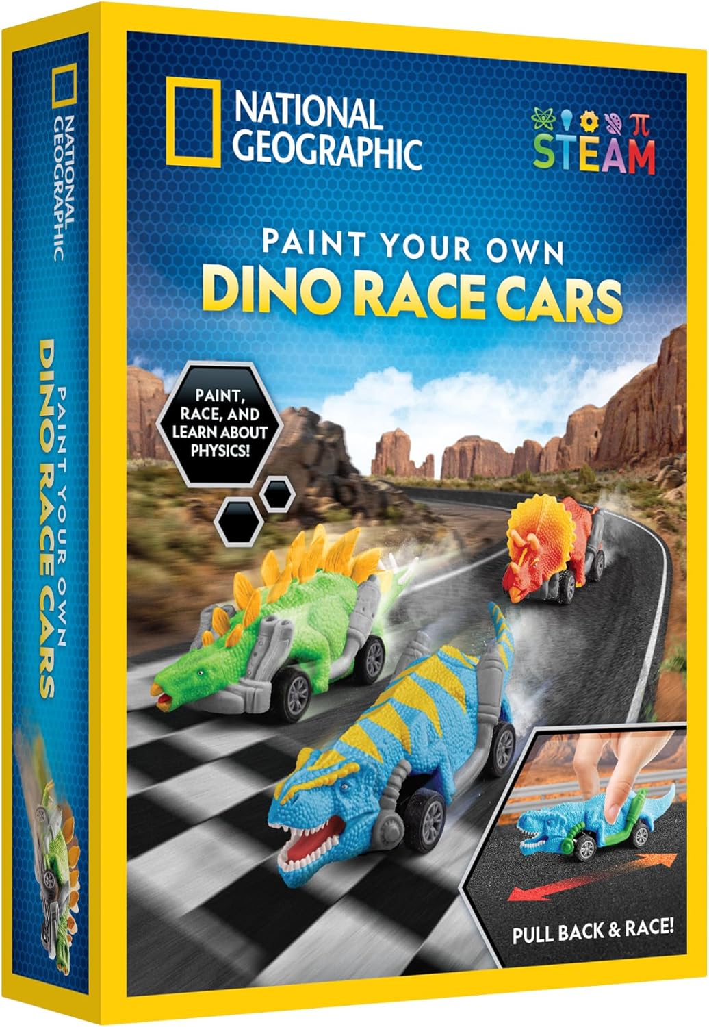 National Geographic Paint Your Own Dino Race Cars