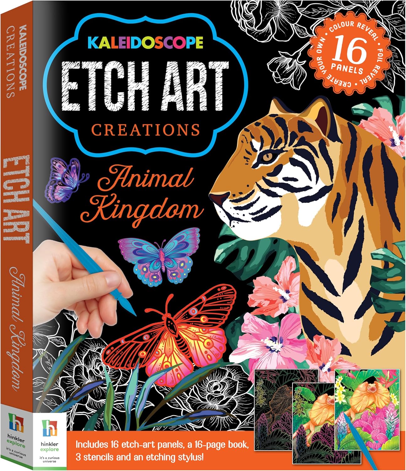 Kaleidoscope Etch Art Creations Animal Kingdom (Hardback)