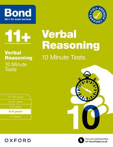 Bond 11+: Verbal Reasoning 10 Minute Tests with Answer Support 8-9 years (for GL Assessment & other 11 plus exams) (Paperback)