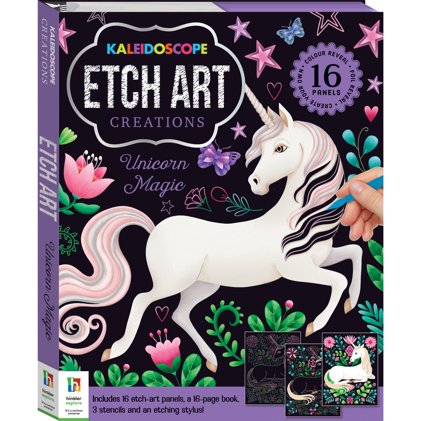 Kaleidoscope Etch Art Creations Unicorn Magic (Hardback)