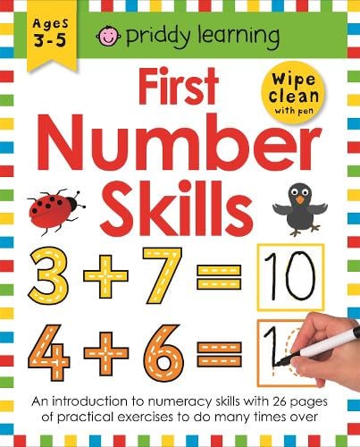 Priddy: Wipe Clean Workbook: First Number Skills (Paperback)
