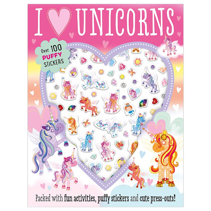 MBI I Love Unicorns Puffy Sticker Activity (Paperback)