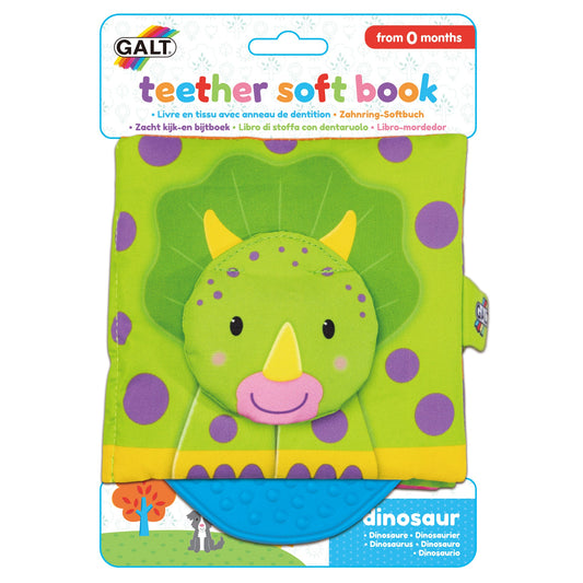 Galt: Teether Soft Book - Dinosaur