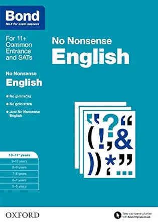 Bond 11+: English: No Nonsense: 10-11+ Years (Paperback)