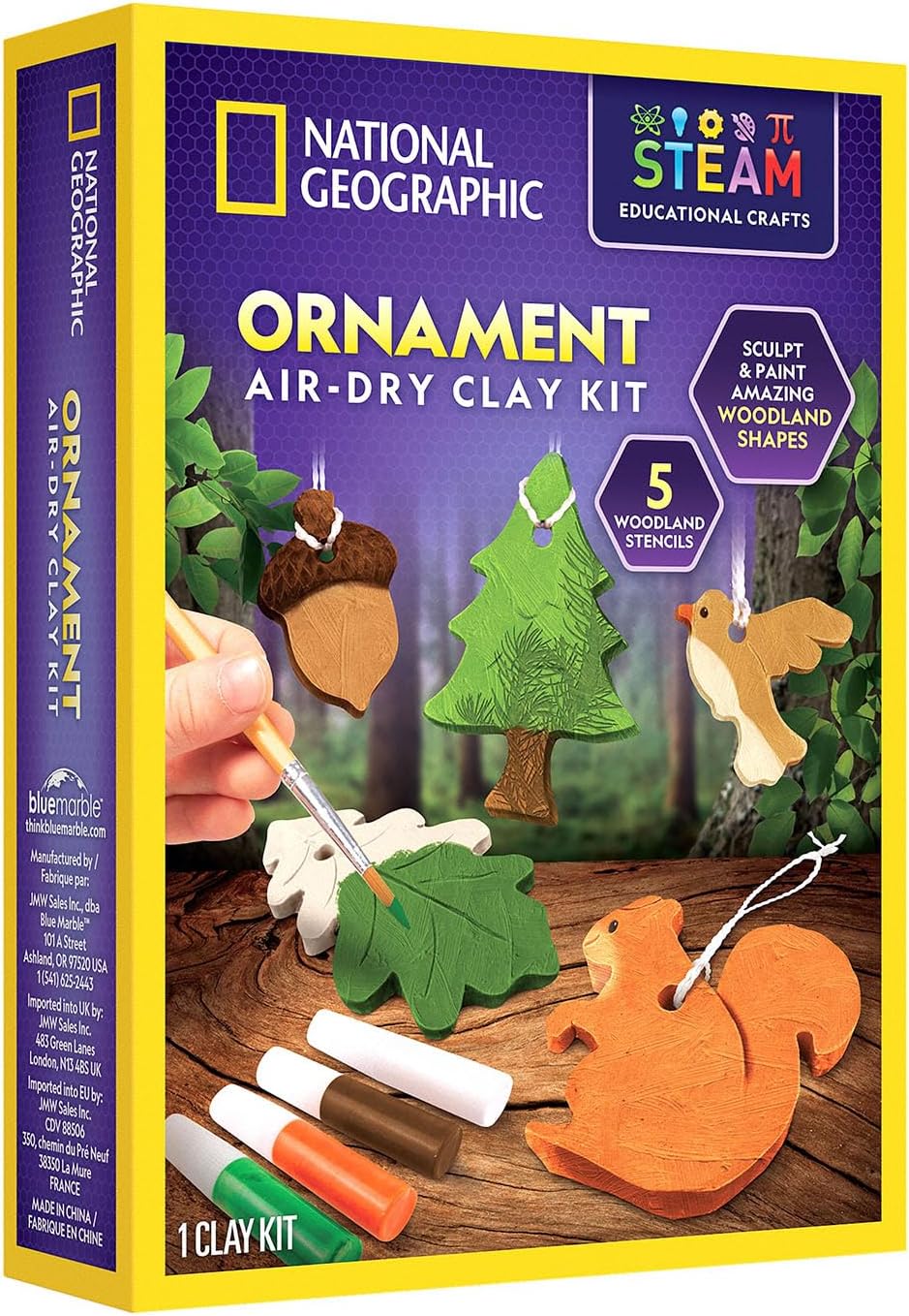 National Geographic Ornament Air-Dry Clay Pottery Craft Kit