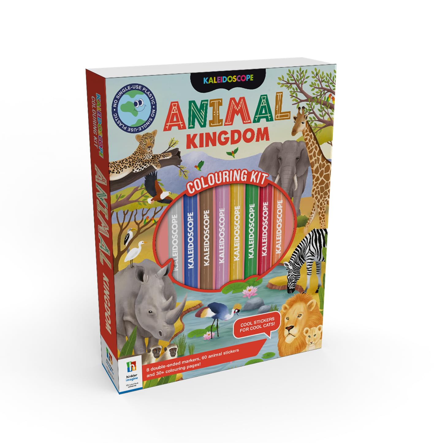 Kaleidoscope Colouring Kit Animal Kingdom (Hardback)