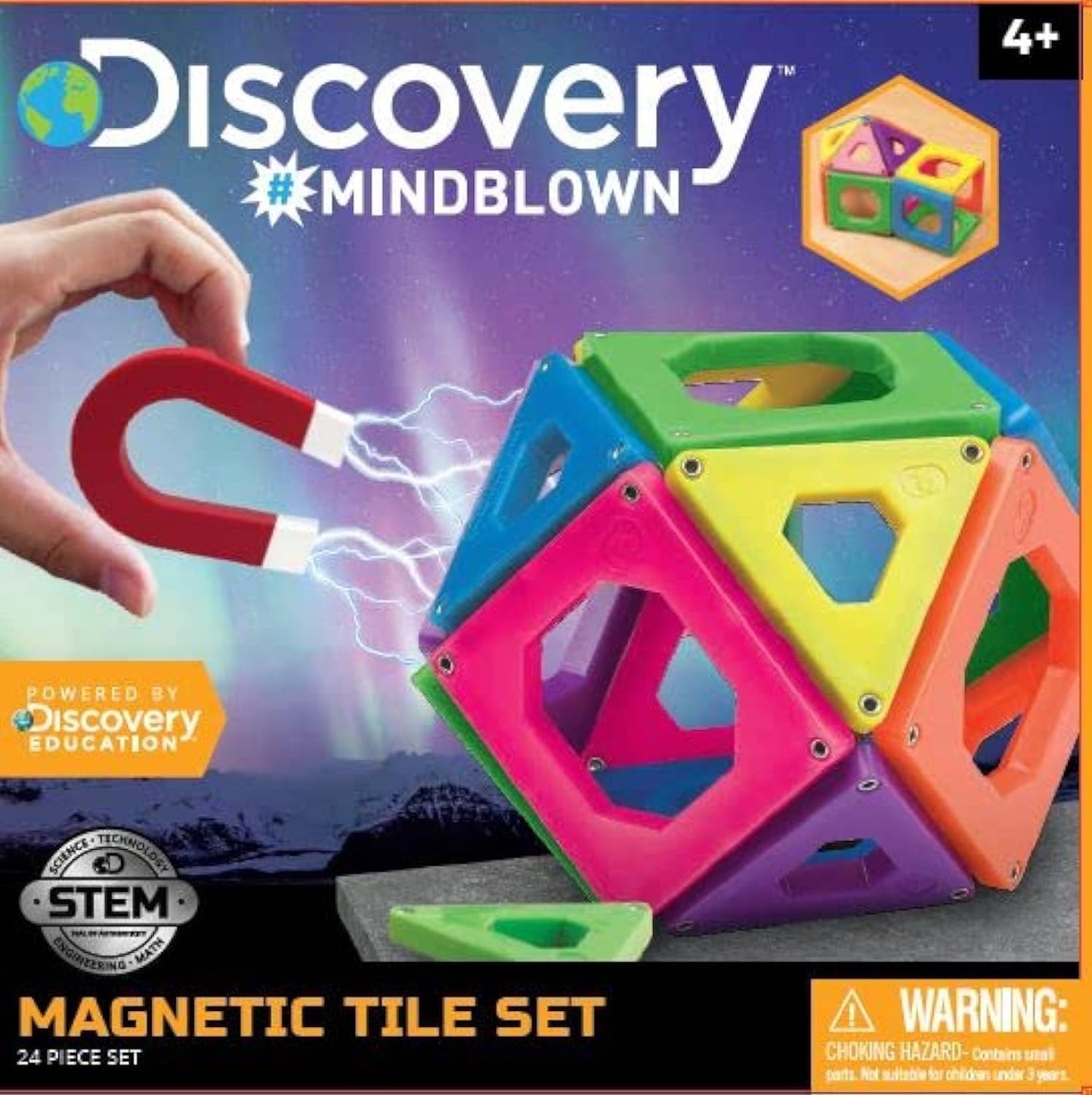 Discovery Toy Magnetic Tiles 24Pcs