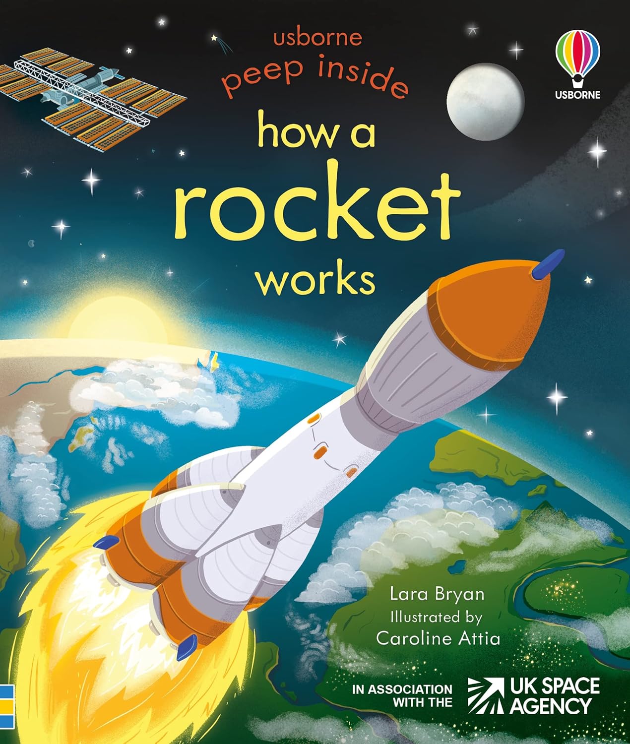 Peep Inside How a Rocket Works (Board book)