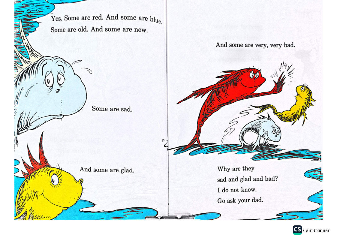 Dr. Seuss One Fish, Two Fish, Red Fish, Blue Fish (Paperback)