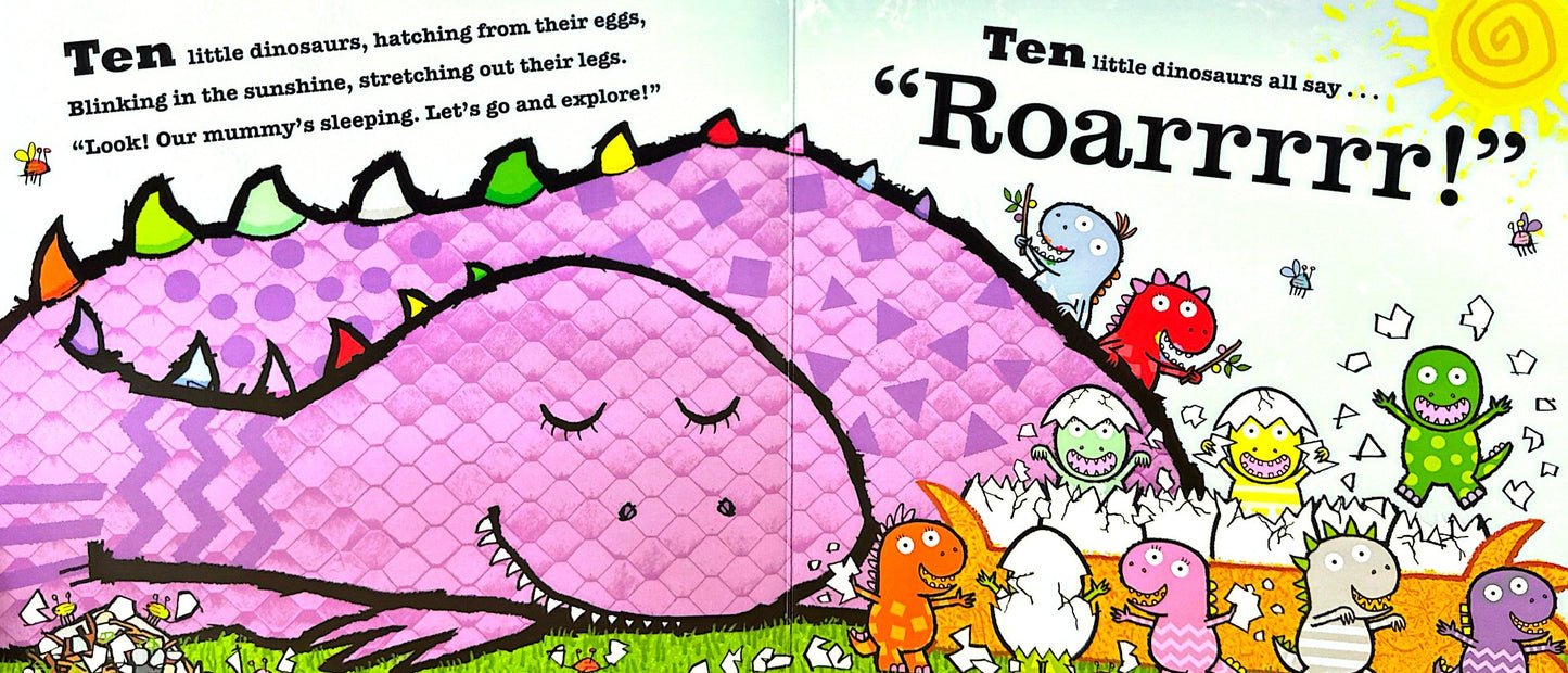 Ten Little Dinosaurs Board Book (Board book)