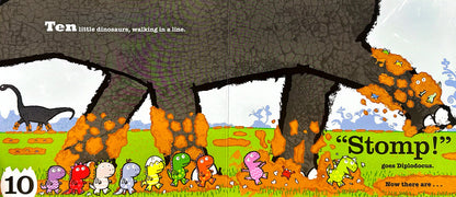 Ten Little Dinosaurs Board Book (Board book)