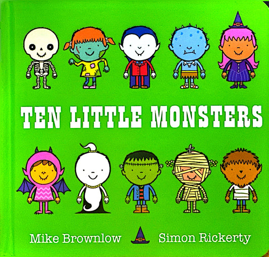 Ten Little Monsters Board Book (Board book)