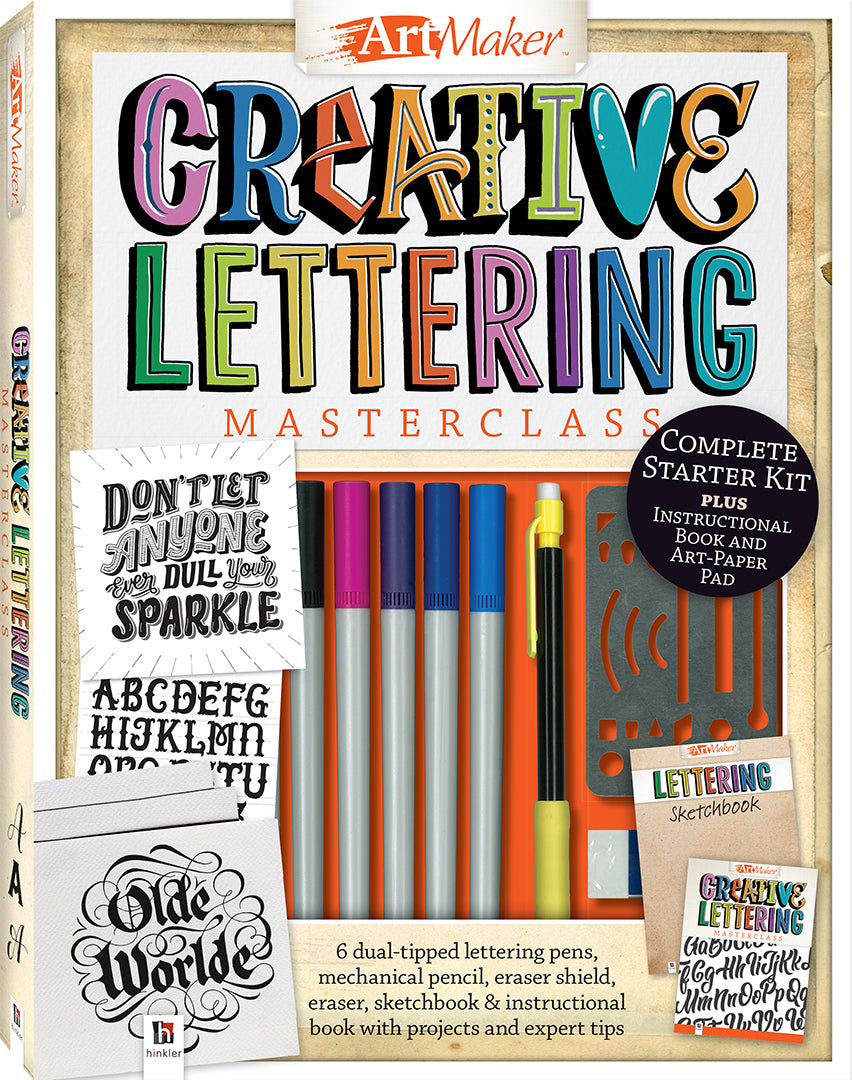 Art Maker Creative Lettering Masterclass Kit (Hardback)
