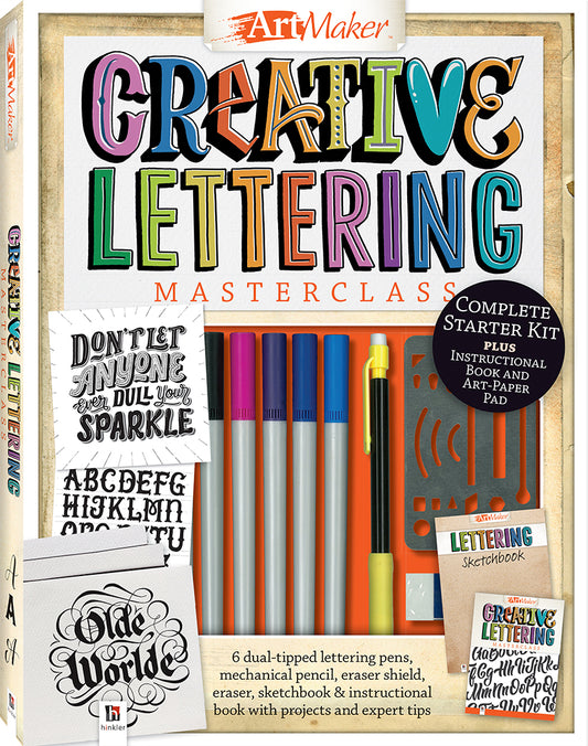 Art Maker Creative Lettering Masterclass Kit (Hardback)