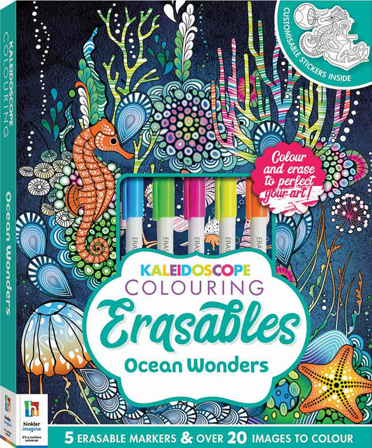 Kaleidoscope Colouring Erasables: Ocean Wonders (Hardback)