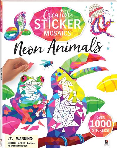 Creative Sticker Mosaics Neon Animals (Paperback)