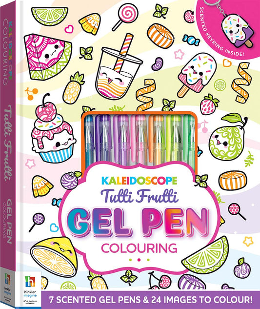 Kaleidoscope Colouring Tutti Frutti Gel Pen Colouring Kit (Hardback)