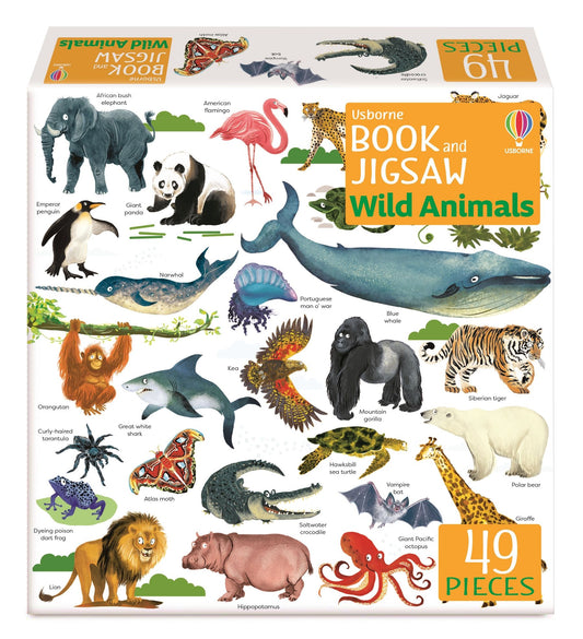 Usborne: Book and Jigsaw Wild Animals