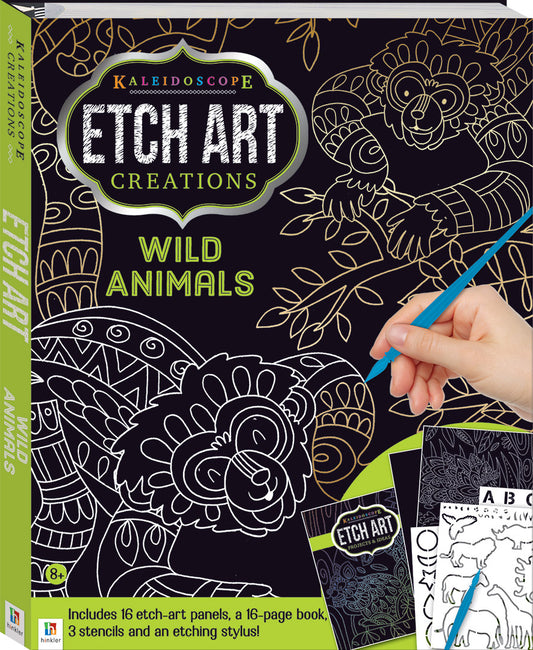 Kaleidoscope Etch Art Creations: Wild Animals (Hardback)