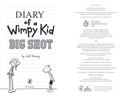 Diary of a Wimpy Kid: Big Shot (Book 16) (Paperback)