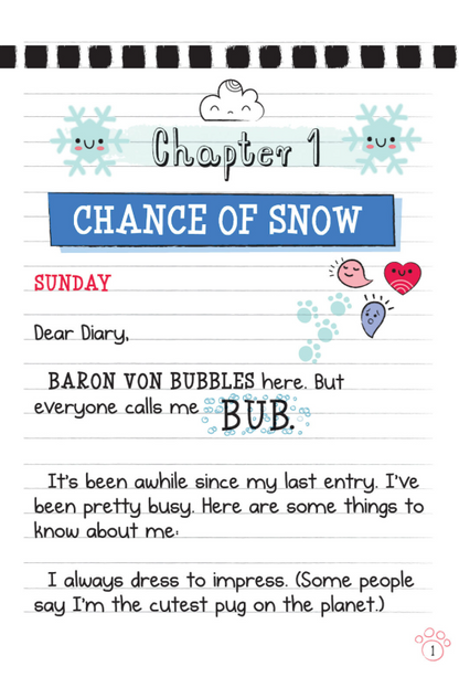 Diary of a Pug #2: Pug's Snow Day (Paperback)